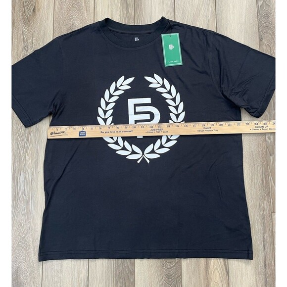 Flint Park Original Logo Tee Shirt Black Mens Size Medium NEW Organic Cotton - Picture 9 of 9